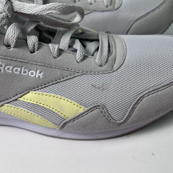 Reebok Royal Classic Jogger Shoes Gray Yellow Low Top Sneakers Women's Size 10 - Picture 4 of 13